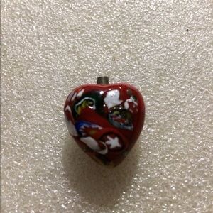 Vintage hand paint glass pendent